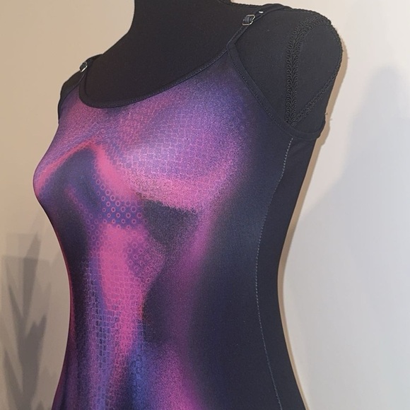 Xs new camisole body outlined black/ purple tight summer mini dress never worn - Picture 8 of 17